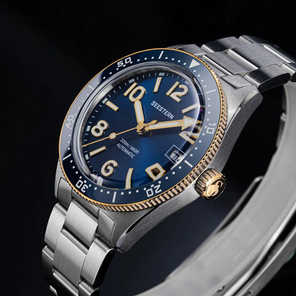 SEESTERN Diver Men Watch Automatic Mechanical Wristwatches NH35 Movement Ceramic Bezel 20Bar Waterproof Sapphire Luminou S434-2