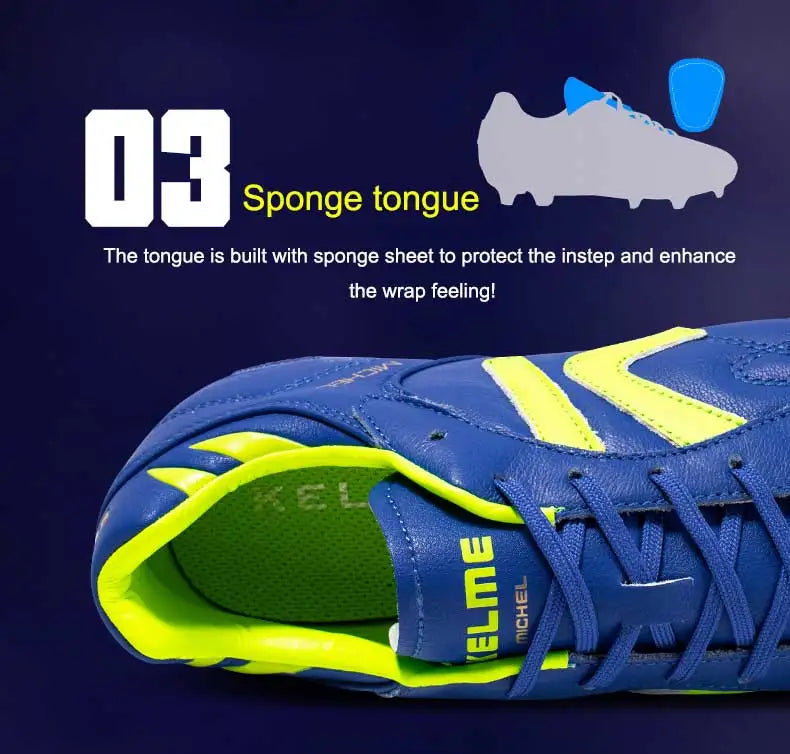 KELME FG nogometne kopačke Originalne tenisice od goveđe kože za muškarce Profesionalne za travu Protuklizne sportske trenažne nogometne kopačke ZX80011018