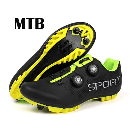 Zapatillas de ciclismo ultraligeras, transpirables y ligeras, con suelas rígidas compatibles con SPD para entrenamiento y competición en bicicleta de carretera y montaña