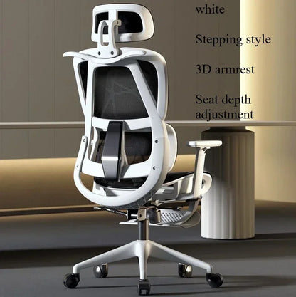 Ergonomic Gaming Chair with 3D Headrest, Adjustable Armrests, Lumbar Support, Reclining Computer Desk Chair with Footrest for Office & Gaming