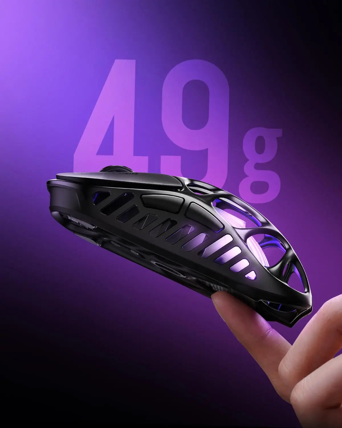 GravaStar Mercury X Wireless Gaming Mouse with PAW 3950 Sensor, 32,000 DPI, 1000Hz Polling Rate, 49g Ultra-Light Magnesium Gaming Mouse