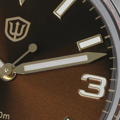 Watchdives WD1016 V3 37mm Watch VH31 Sweep Movement Stainless Steel Watches Luxury Sapphire 100m Waterproof Men Watch Box Gift