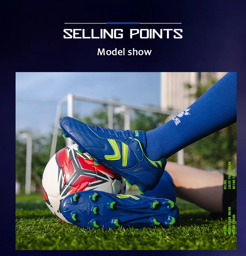 KELME FG nogometne kopačke Originalne tenisice od goveđe kože za muškarce Profesionalne za travu Protuklizne sportske trenažne nogometne kopačke ZX80011018