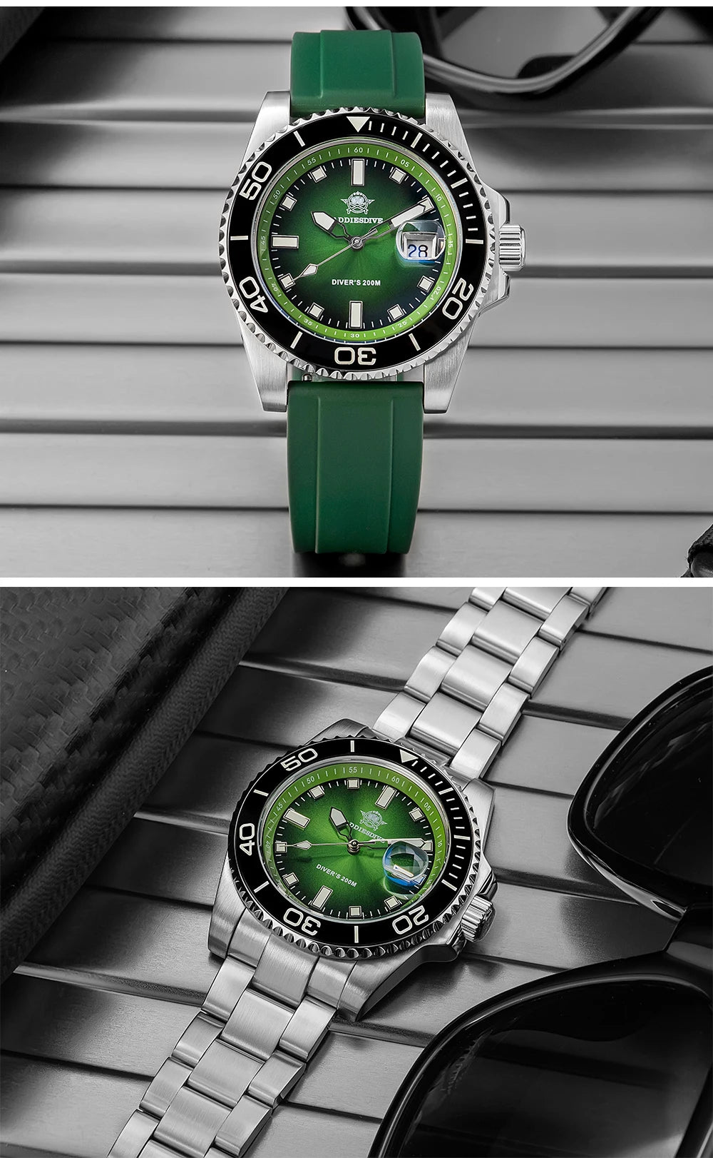 ADDIESDIVE AD2089 NEW Sports Watches Men's 41mm Quartz Watch Colorful Rotatable Bezel BWG9 Luminous 200m Waterproof Diving Watch