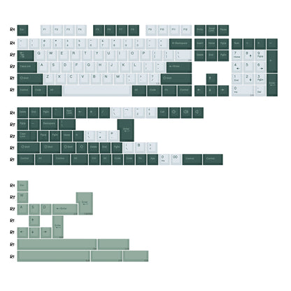 KBDiy 174 teclas/set teclas PBT GMK Apollo Double Shot minimalistas perfil ISO Cherry para teclado mecánico gaming, compatibles con MX