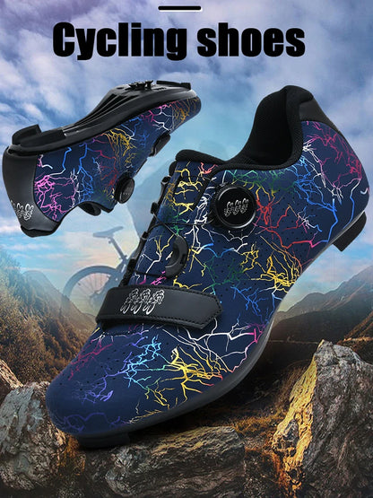Zapatillas de ciclismo nuevas para hombre con cierre automático para carretera, montaña y exterior; zapatillas deportivas de ciclismo para mujer para spinning indoor
