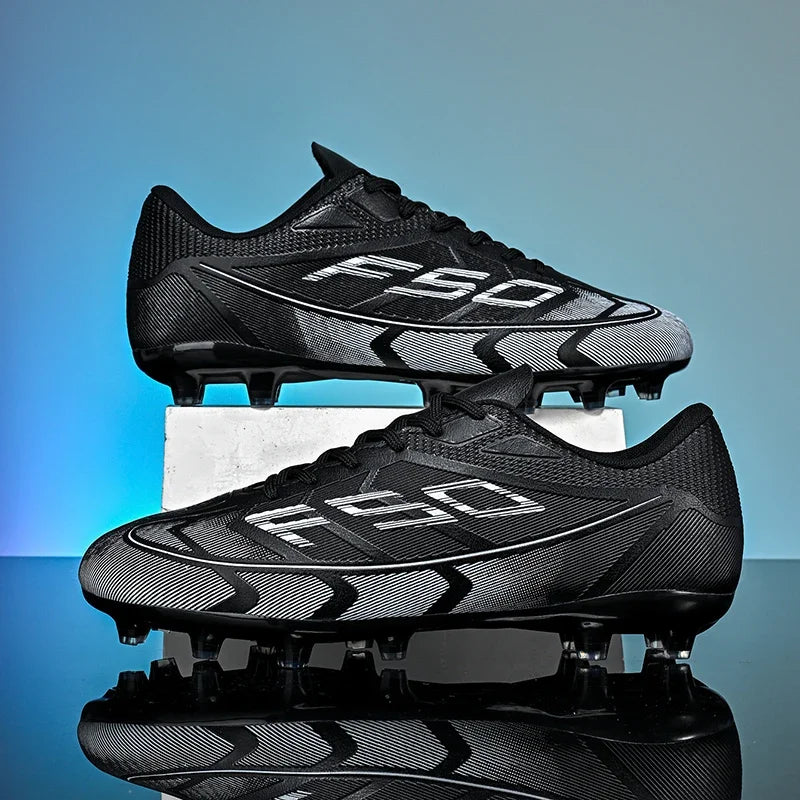 Chaussures de football FG/TF populaires, crampons de football unisexes à tige basse, baskets de football pour terrain, crampons d'entraînement rapides, crampons antidérapants à pointes longues
