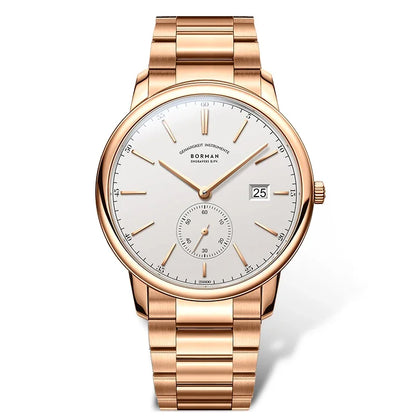 Reloj BORMAN BM3817 TOP nuevo de 42 mm, reloj de lujo para hombre, automático mecánico, cristal de zafiro, ultrafino, impermeable 50M, con subesfera