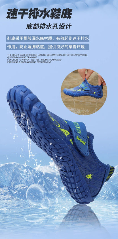 Nuevos zapatos de playa y buceo rápido para niños y niñas Qianjiang, zapatos de natación, calzado para fitness en interiores y zapatos de baño 29-38#