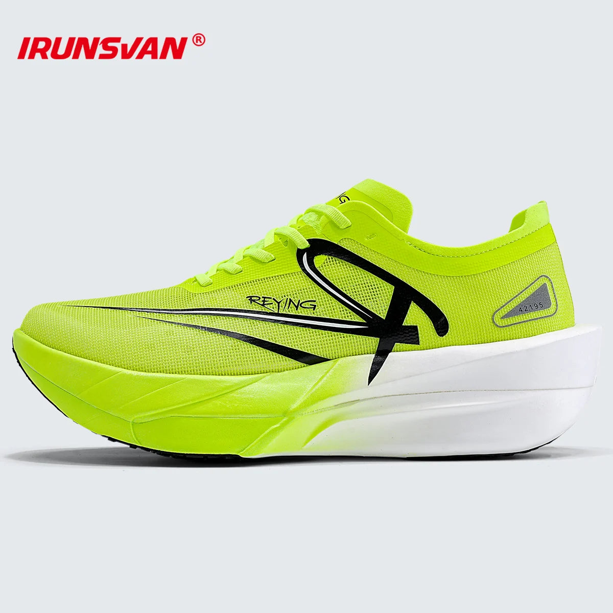 IRUNSVAN Marathon Full Length Carbon Plate Running Shoes Men Cushion Shock Absorbent Triple Rebound Outdoors Road Sports Shoes