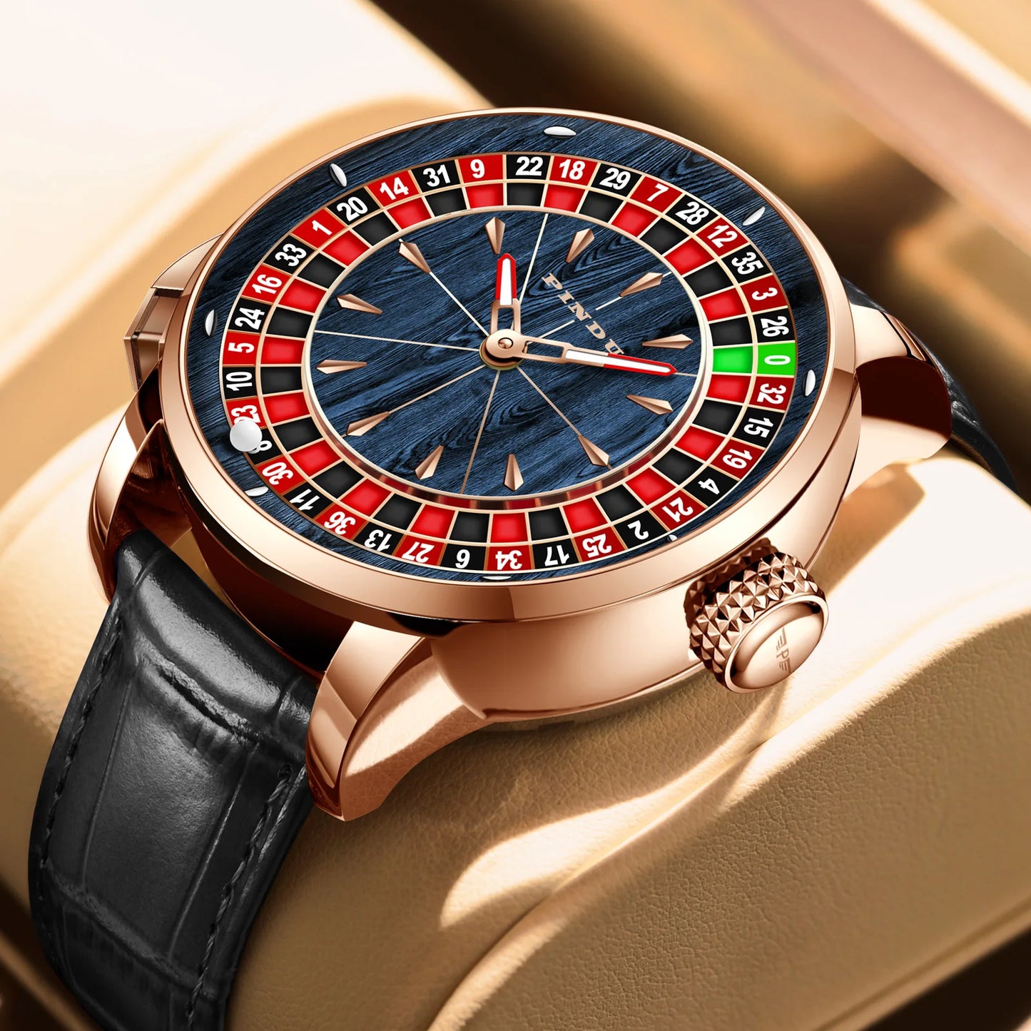 2025 NEW PINDU design Rotating dial Mechanical Watch Men Japan NH35 Movement Sapphire Waterproof TOP-luxurious Automatic watch
