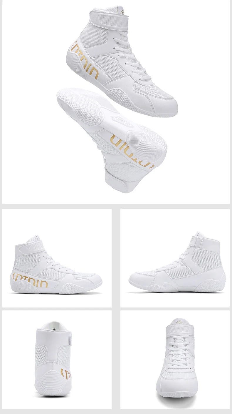 Nuove scarpe da wrestling da uomo, taglia grande, in mesh traspirante, scarpe da boxe antiscivolo, resistenti all’usura, sneaker casual alla moda per sport ad alta intensità
