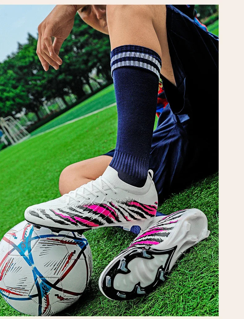 Nouveaux hommes bottes de Football Sport ultraléger antidérapant en plein air adulte crampons Match unisexe chaussures de Football confortable herbe de haute qualité