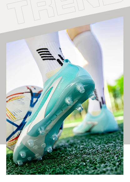 New Men's Football Boots Non-Slip Soccer Shoes Sport Outdoor Cleats Breathable Adult Long Spikes Training Boys Match Comfortable