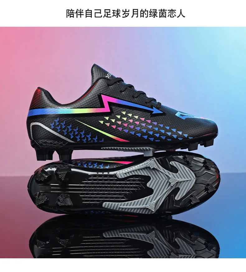 High Quality Mens Soccer Shoes Society Ultralight Turf Soccer Cleats Sneakers Training Football Boots Chuteira Campo 35-45