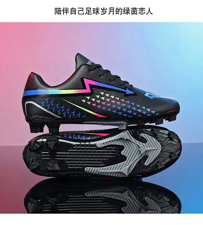 High Quality Mens Soccer Shoes Society Ultralight Turf Soccer Cleats Sneakers Training Football Boots Chuteira Campo 35-45
