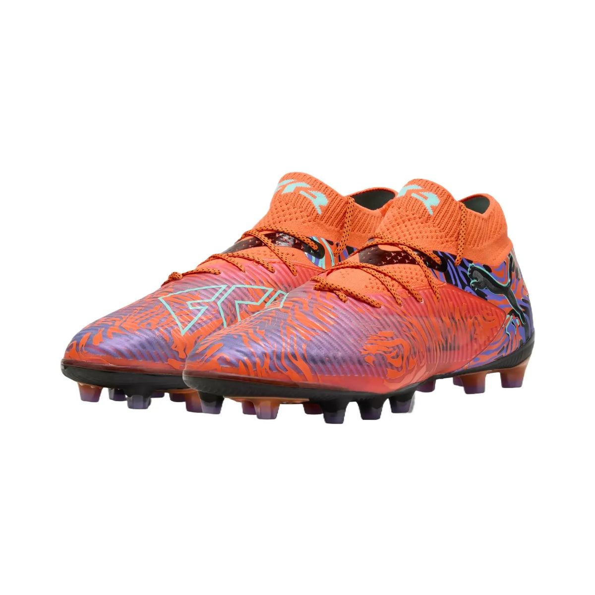 Chaussures de football décontractées Puma Future 8 Creativity, baskets orange 108429-01