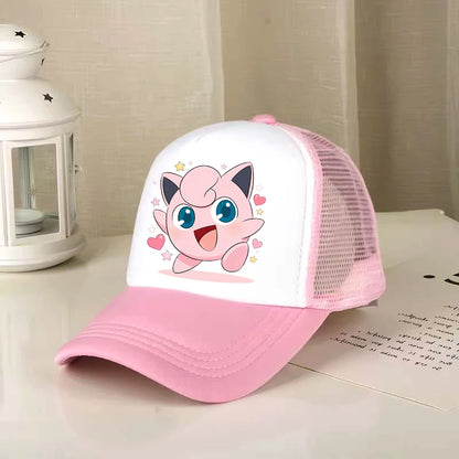 Pokemons Baseball Cap Boys Girl Pikachu Cartoon Character Hat Anime Canvas Hats Sport Outdoor Casual Sunshade Caps Birthday Gift