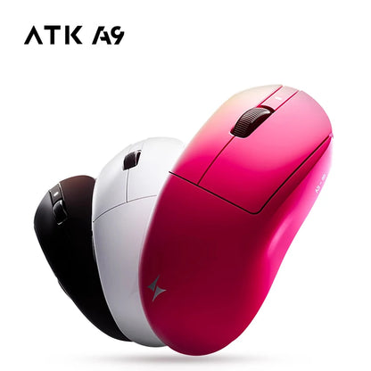 Mouse gaming wireless ATK Dragonfly A9 Ultra PAW3950 ultraleggero tri-mode ergonomico e-sport per gamer FPS A9 SE Plus