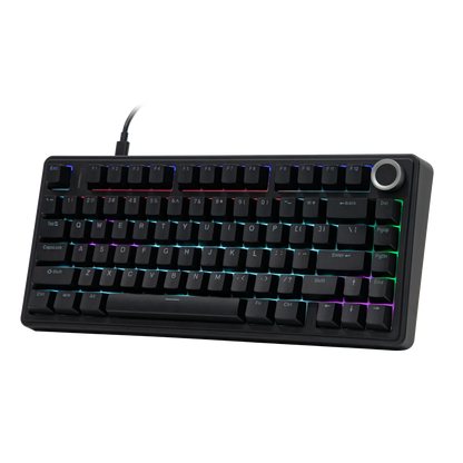 EPOMAKER x AULA F75 Teclado mecánico con cable 75% ANSI US Layout, montaje gasket, hot-swap, para Mac/WIN/Android, con perilla