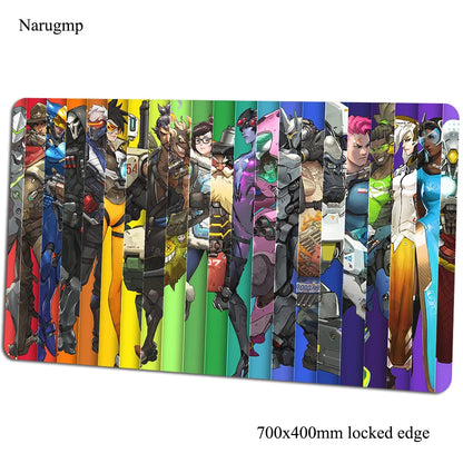 Alfombrilla de ratón Overwatch 700x400x3mm gaming anime con personalidad, esterilla de escritorio para oficina y notebook, regalo para niño, padmouse para juegos PC gamer