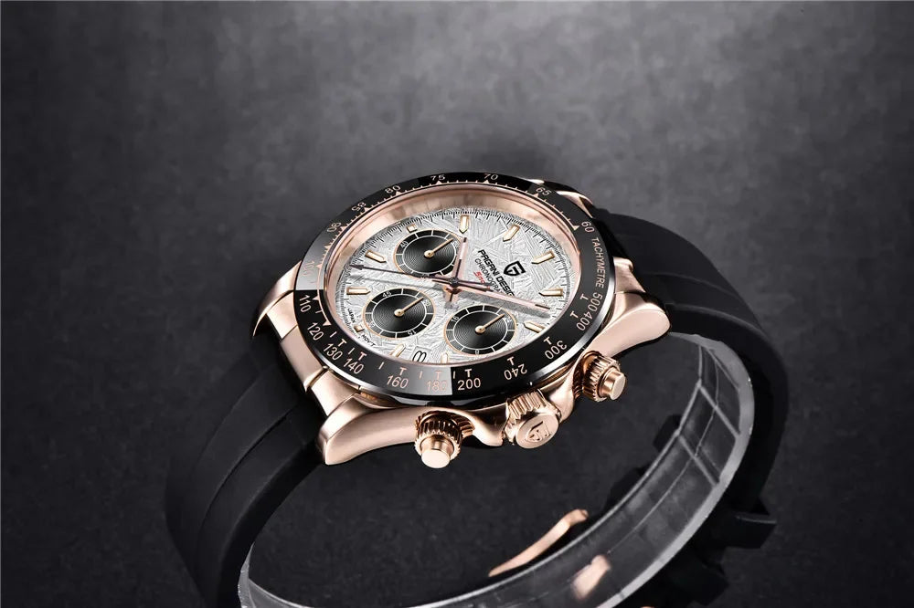 Nuovo originale PAGANI DESIGN PD-1664 orologio da uomo di lusso, movimento al quarzo giapponese VK63, zaffiro, impermeabile, cronografo, oro