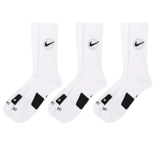 Nike EVERYDAY CREW: Snygga, bekväma, halkfria och slitstarka unisex-basketstrumpor i mjukt material (3-pack) DA2123-100