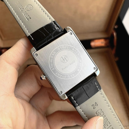 Men Watch Business Retro Classic Calendar Luxury Leather Waterproof Male Fashion Quartz Clock Watches with Box and Spare Battery