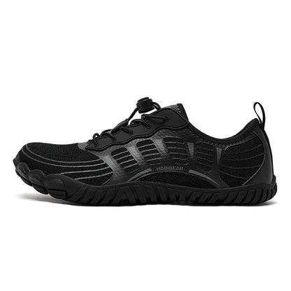 HOBIBEAR Wide Toe Barefoot Sneaker Unisex Non Slip Outdoor Athletic Shoes Elastic Band Beach Sneakers