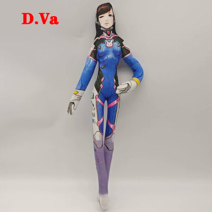 26cm Various Postures Flexible Body Wire Anime Game Overwatch D.Va / Doomfist / Genji / Widowmaker Plush Toy Figure Plushie Doll