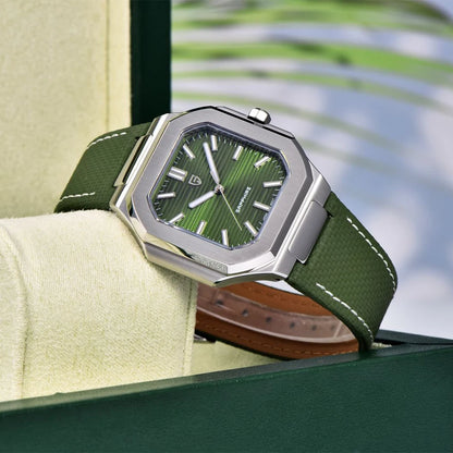 Reloj de lujo cuadrado de cuarzo PAGANI DESIGN 2026 para hombre, cristal de zafiro AR, movimiento japonés, luminoso, acero 316L completo
