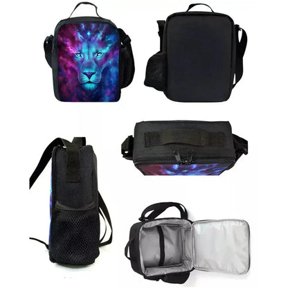 Bolsa térmica infantil grande Hot Game F-FortniteS con aislamiento, de gran capacidad, para niño, niña y estudiante, pícnic al aire libre, reutilizable, tipo nevera para almuerzo