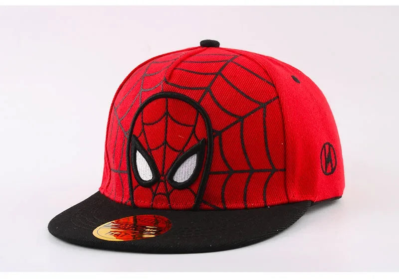 2026 HotAnime Cartoon Spiderman Hats for Kids Toddler  Baseball Cap Spring Snapback Hip Hop Adjustable Caps
