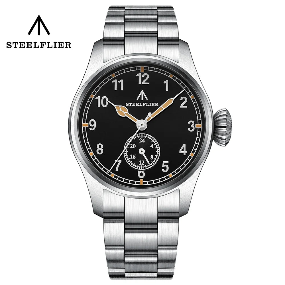 STEELFLIER Official SF746 Luxury Quartz Wristwatch Swiss Luminous VH60 Mute Movement 20Bar Waterproof Multi-time Zone Watches