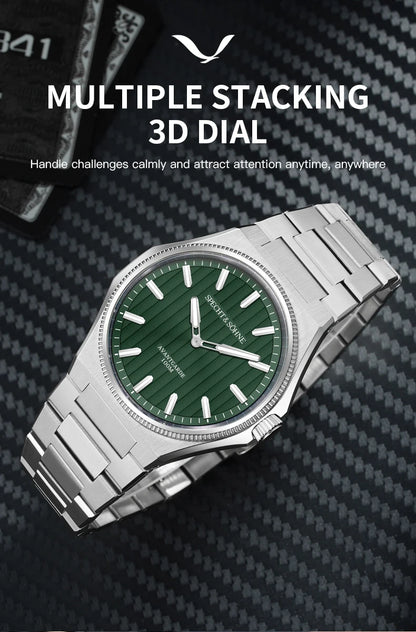 Dropshipping 2025 Hot Selling Products Wristwatches For Men Specht & Söhne Ultrathin Male Green Sports Watches 100M Waterproof