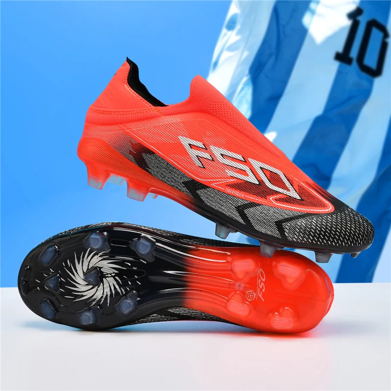 Nouvelles chaussures de football pour hommes, chaussures de sport, chaussures de football de haute qualité, ultralégères, chaussures de futsal, haute tige, respirantes, antidérapantes, pour match en extérieur