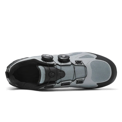 Zapatillas de ciclismo de montaña para hombre sin cierre, sin calas, para bicicleta de carretera RB Speed; zapatillas de ciclismo sin calas, tipo sneaker, para pedales planos MTB, mujer
