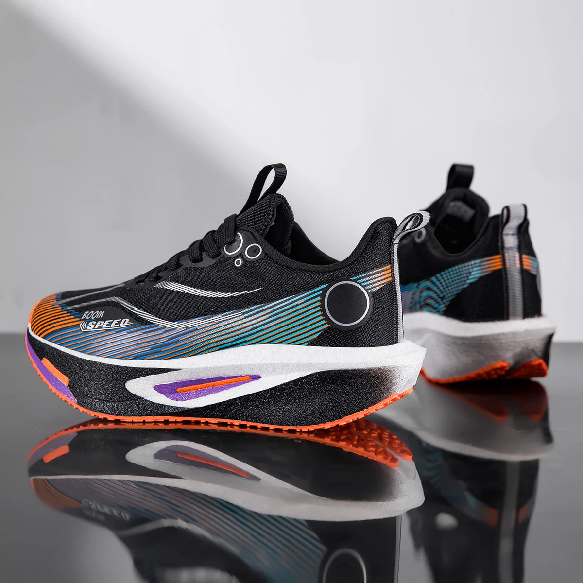 Scarpe da running con piastra in carbonio uomo donna, sneakers professionali da maratona e gara, traspiranti e leggere, per corsa su strada e allenamento
