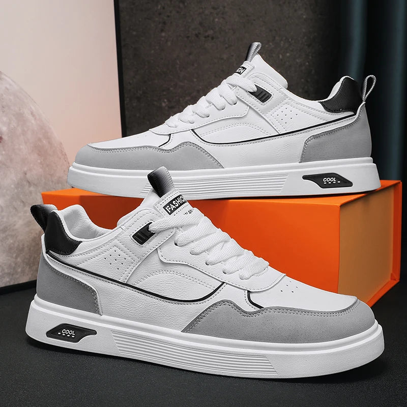 Sneakers basse casual sportive da uomo, stile basket fashion, street style, scarpe da skateboard per ragazzi