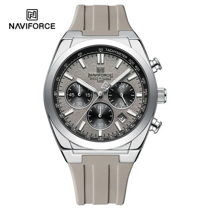 Relógio de pulso para homem NAVIFORCE – Estilo luxuoso e desportivo, movimento de quartzo, indicação de 24 horas, janela de data, cronógrafo, resistente à água – Ideia de presente para homem
