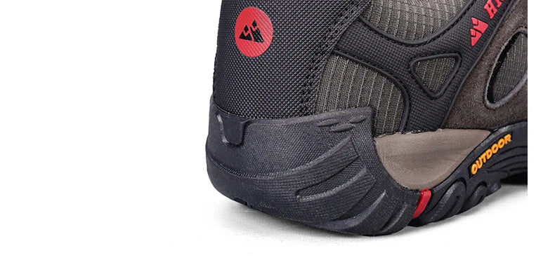 HIKEUP Buty turystyczne męskie Zimowe buty wspinaczkowe i trekkingowe dla mężczyzn Skórzane, oddychające, outdoorowe, antypoślizgowe buty sportowe i robocze dla mężczyzn