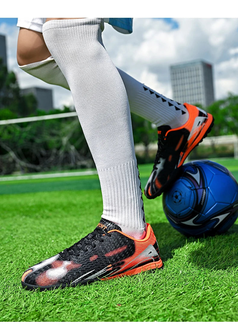 Nouvelles chaussures de Football en plein air pour hommes crampons chaussures de Football professionnelles bottes de terrain de Football pour enfants baskets d'entraînement confortables et antidérapantes