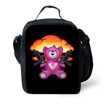 Borsa termica isolata grande per bambini F-FortniteS, capiente, per ragazzo, ragazza, studentessa, picnic all’aperto, pranzo, riutilizzabile con funzione cooler