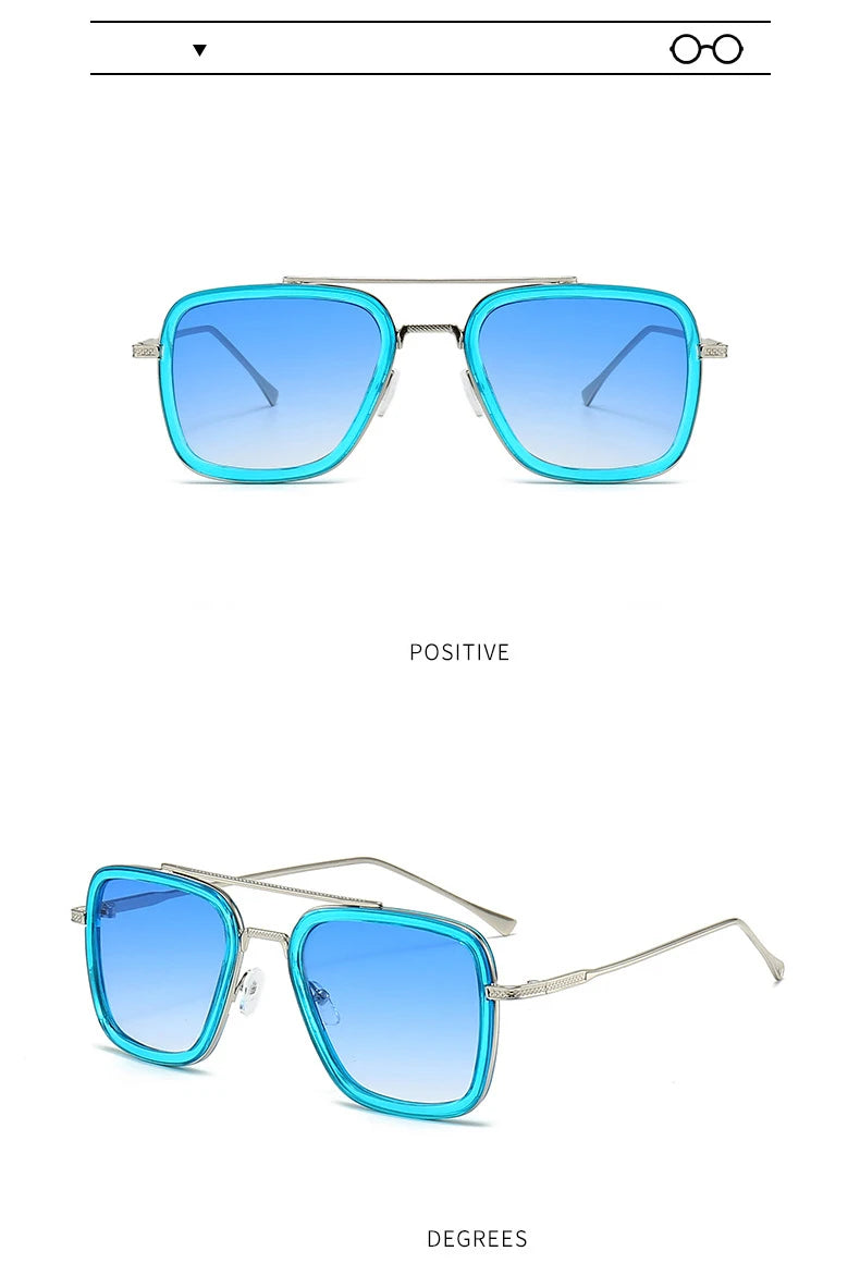 2024 New Square Men Sunglasses Fashion Metal Steampunk Sun Glasses For Women Trendy Outdoor Shades Eyewear Unisex Accessory