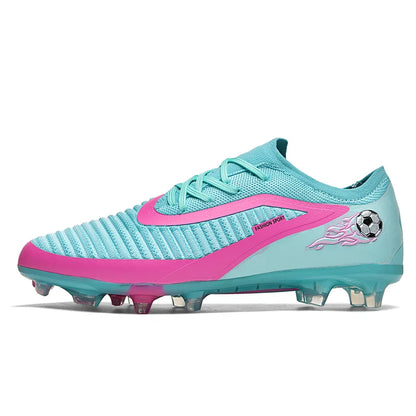 Nuevas zapatillas de fútbol para hombre, botas antideslizantes para adulto, deporte al aire libre para niño, tacos largos de entrenamiento, transpirables y cómodas para partido