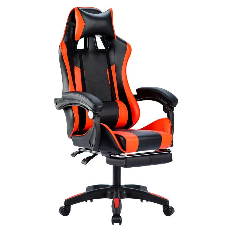 Sedie gaming racing girevoli da fabbrica per gamer con poggiapiedi