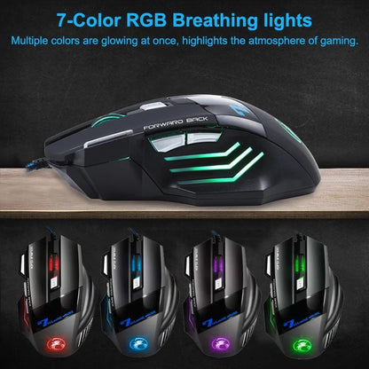 Wired Gaming Mouse Gamer Computer Mouse RGB Backlit Ergonomic Mouse Silent Backlight Mause LED 7 Buttons USB Mice For PC Desktop