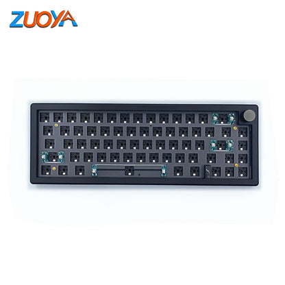 Kit tastiera meccanica personalizzata ZUOYA GMK67 hot-swappable Bluetooth 2.4G wireless con retroilluminazione RGB, struttura gasket, tastiera 3 modalità