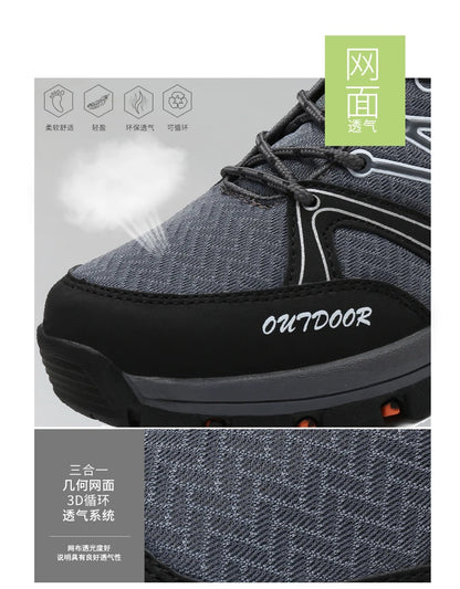 Scarpe da trekking da uomo Brand in mesh traspirante, scarpe da viaggio outdoor impermeabili per caccia e pesca, scarpe sportive da montagna, fuoristrada e riding