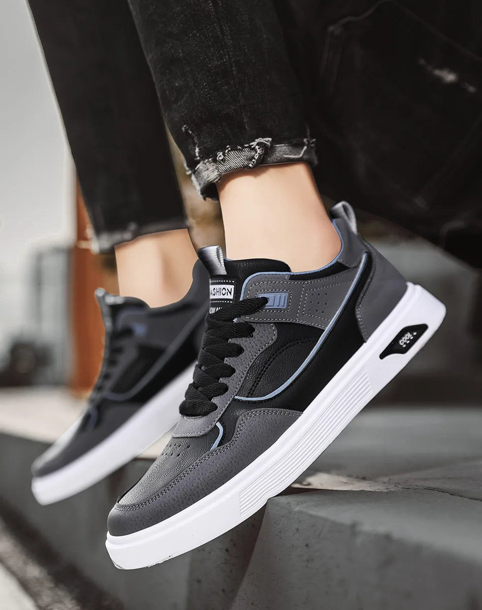 Sneakers basse casual sportive da uomo, stile basket fashion, street style, scarpe da skateboard per ragazzi
